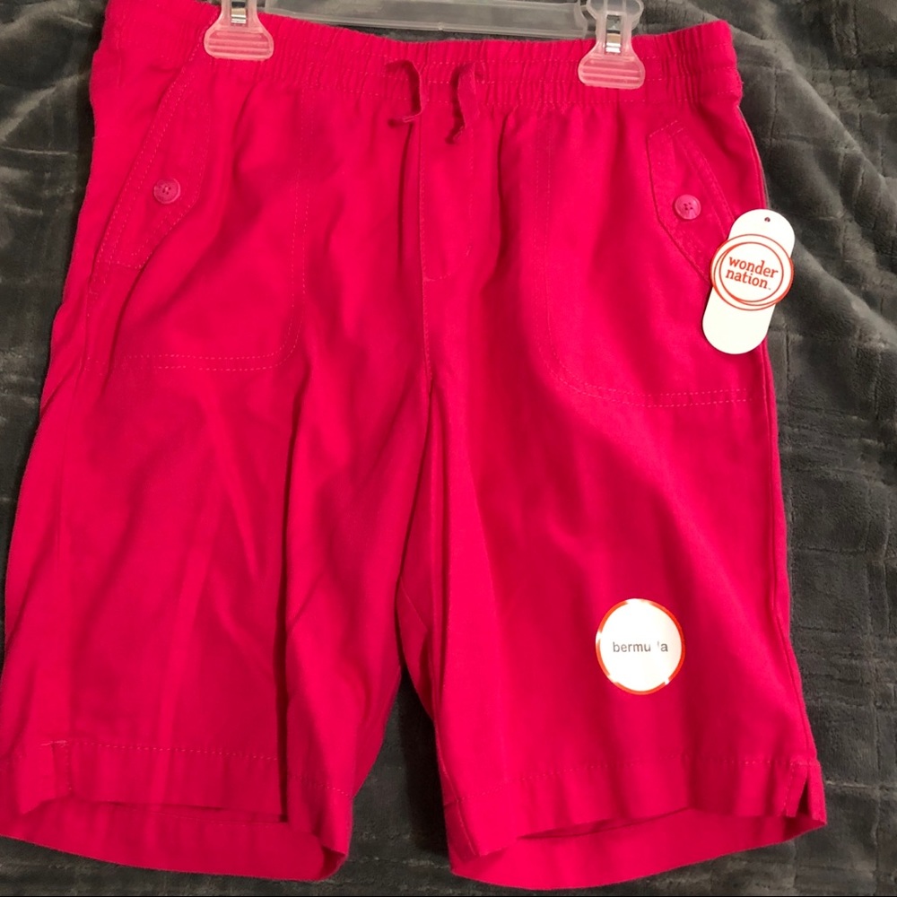 Kids pink Bermuda shorts